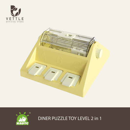 Dog Spinning Barrel Puzzle Toy Lv. 2 In 1 ของเล่นเสริมสร้างพัฒนาการฝึกสมองสุนัข